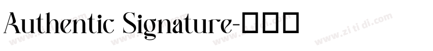 Authentic Signature字体转换